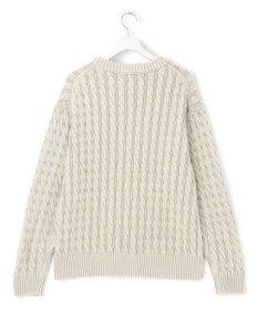 J.PRESS YORK STREET 【UNISEX】ピグメントコットン ケーブルニット