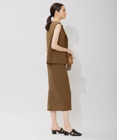 ICB コットンリネンキャンバス ジレ