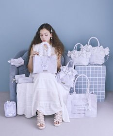 Maison de FLEUR ブルーマニアボリュームリボン２ＷａｙトートＳバッグ