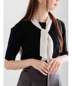 Te chichi スカーフカラーハーフスリーブニット