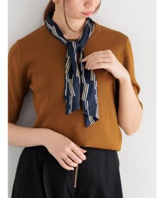 Te chichi スカーフカラーハーフスリーブニット