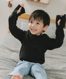 #Newans 【KIDS】【ANSWER for 男の子ママ】リラクシータートルネックカットソー