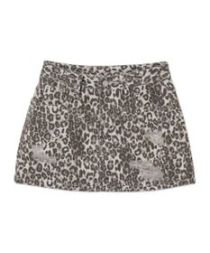 WEGO ダメージレオパードミニスカパン