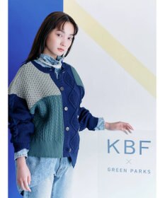 Green Parks ＫＢＦ　２ＷＡＹパッチワークニットカーディガン