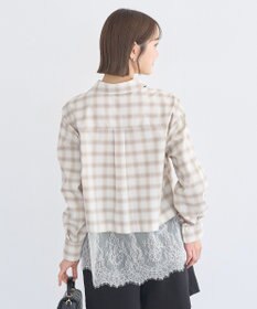 earth music&ecology 適ON レースヘムシャツ