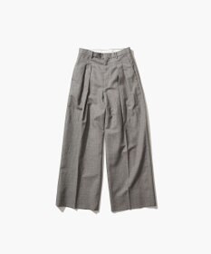 ATON WOOL LINEN SHARKSKIN | ワイドパンツ
