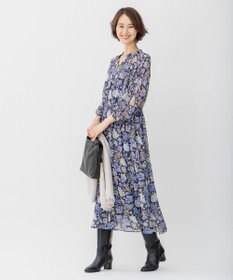 自由区 【速乾性・放湿性・防シワ性】サラサプリント ワンピース