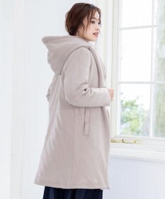 Tiaclasse スエードボンディグフード付きコート