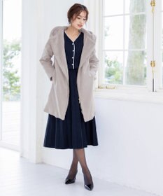 Tiaclasse スエードボンディグフード付きコート