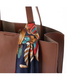 UNBILLION cachecache ビッグスカーフ付きサイド結びトート