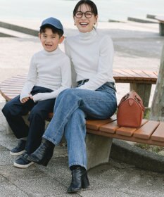 #Newans 【KIDS】【ANSWER for 男の子ママ】リラクシータートルネックカットソー