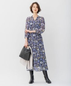 自由区 【速乾性・放湿性・防シワ性】サラサプリント ワンピース