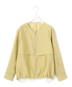 ICB 【接触冷感・速乾・洗える】 リヨセルナイロンワッシャー ノーカラーブルゾン