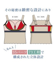 BRADELIS New York 【カヤビューティーラボ】はくだけ簡単!レーシーロングブラ25 補正 下着 カップ付き  ブラトップ キャミソール