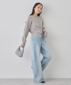 earth music&ecology ラメジャカードカーディガン