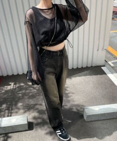 WEGO メッシュサイドドロストトップス