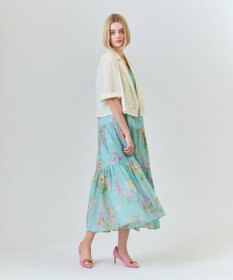 GRACE CONTINENTAL ボタニカルティアードドレス