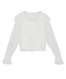 earth music&ecology ＳＥＴ２点ラッフルレースブラウス＋キャミソール