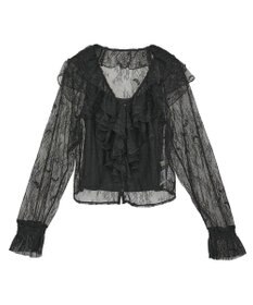 earth music&ecology ＳＥＴ２点ラッフルレースブラウス＋キャミソール