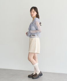 earth music&ecology ＳＥＴ２点ラッフルレースブラウス＋キャミソール