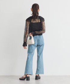 earth music&ecology ＳＥＴ２点ラッフルレースブラウス＋キャミソール