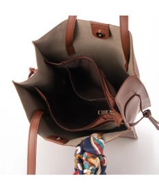 UNBILLION cachecache ビッグスカーフ付きサイド結びトート