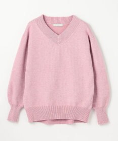 ANY ボリュームスリーブＶネックニット