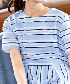 Tiaclasse 【洗える】 1枚でサマになるマルチボーダーワンピース