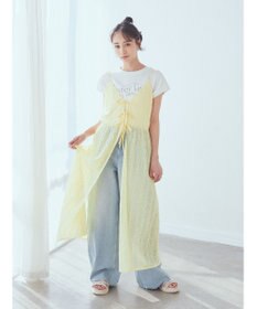 earth music&ecology フラワーレースキャミワンピース