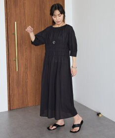 CRAFT STANDARD BOUTIQUE インド製 ハーフスリーブシャーリングワンピース