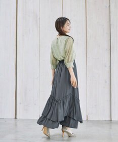 Tiaclasse 【洗える】ギャザーフリルティアードスカート