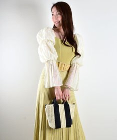 LA BAGAGERIE 【maison vert】 【ペーパー素材・多収納】ダブルハンドルかごバッグ