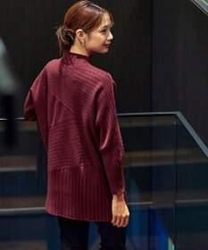 Tiaclasse 【新色追加・洗える】ランダムリブ編みドルマンニットチュニック