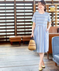 Tiaclasse 【洗える】 1枚でサマになるマルチボーダーワンピース