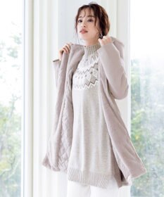 Tiaclasse スエードボンディグフード付きコート