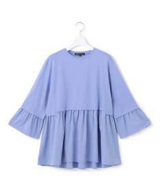 23区 【洗える】シルキータフタコンビ ペプラム カットソー