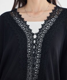 earth music&ecology 【2WAY】レーストリムシアーニットカーディガン