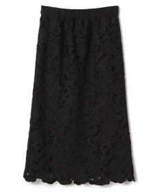 BEIGE， CITRINE / エンブロイダリーレースイージースカート