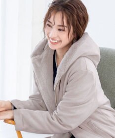 Tiaclasse スエードボンディグフード付きコート