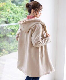 Tiaclasse スエードボンディグフード付きコート