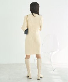 earth music&ecology ニットミニワンピース