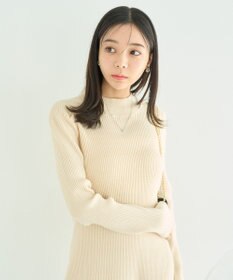 earth music&ecology ニットミニワンピース