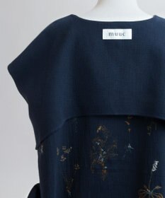 muuc ボタニカル刺繍のワンピースドレス
