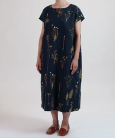 muuc ボタニカル刺繍のワンピースドレス