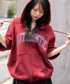 WEGO 【ユニセックス着用ITEM】カレッジロゴジップパーカー（SS）