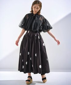 組曲 L 【組曲×setsuko sagittaire】カーヴィフレアスカート