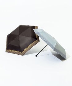 23区 【晴雨兼用/UVカット】ボーダーチェーン柄 折り畳み傘