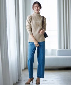 Tiaclasse 【洗える】タートルボタンニットトップス