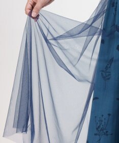 muuc 【植物の影絵プリント】チュールレイヤースカート