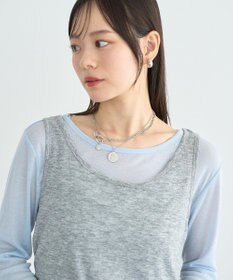 earth music&ecology SET2点ハイショクシアータンクトップ+ロンT